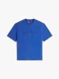 Blue Classic Tonal Logo Oversized T-Shirt  Men