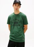 Green Graphic Crew Neck Jersey T-Shirt  Men