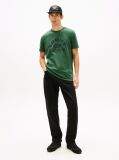 Green Graphic Crew Neck Jersey T-Shirt  Men