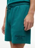 Blue Classic Tonal Logo Embroidery Sweat Bermuda Shorts  Men