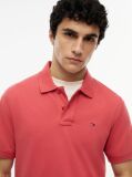 Κόκκινο Πόλο Μπλούζα Σε Κανονική Γραμμή Με Hilfiger Σημαιάκι  Άνδρες