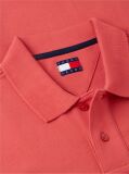Κόκκινο Πόλο Μπλούζα Σε Κανονική Γραμμή Με Hilfiger Σημαιάκι  Άνδρες