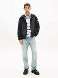 Black Signature Logo Print Water Repellent Packable Windbreaker  Men