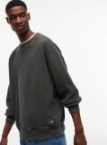 Black Waffle Knit Relaxed Jumper  Men
