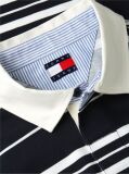 Blue Relaxed Fit Logo Stripe Rugby Shirt  Men