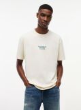 Beige Back Graphic Relaxed Jersey T-Shirt  Men