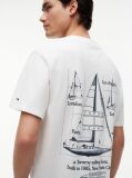 White Back Graphic Relaxed Jersey T-Shirt  Men