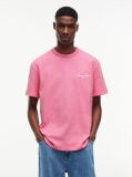Pink Back Graphic Textured Relaxed T-Shirt  Men