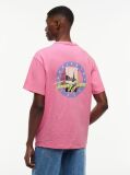 Pink Back Graphic Textured Relaxed T-Shirt  Men