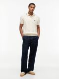 Beige Regular Fit Textured Knit Polo Shirt  Men