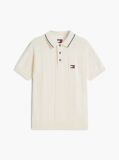 Beige Regular Fit Textured Knit Polo Shirt  Men