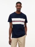 Μπλε T-Shirt Με Global Ριγέ Σχέδιο  Άνδρες