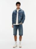 Denim Ryan Distressed Denim Trucker Jacket  Men