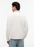 White Regular Flag Crew Neck Sweater  Men