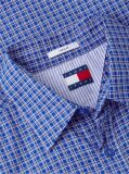 Blue Regular Fit Pattern Poplin Shirt  Men