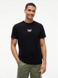Μαύρο T-Shirt Με Λογότυπο Σε Slim Γραμμή Με Κλασική Λαιμόκοψη  Άνδρες