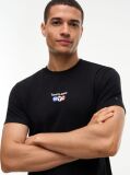 Μαύρο T-Shirt Με Λογότυπο Σε Slim Γραμμή Με Κλασική Λαιμόκοψη  Άνδρες