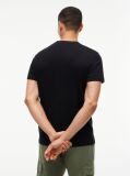 Μαύρο T-Shirt Με Λογότυπο Σε Slim Γραμμή Με Κλασική Λαιμόκοψη  Άνδρες