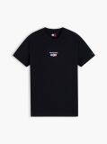 Μαύρο T-Shirt Με Λογότυπο Σε Slim Γραμμή Με Κλασική Λαιμόκοψη  Άνδρες