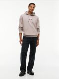 Brown Logo Embroidery Terry Drawstring Hoody  Men