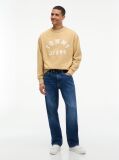 Beige Classic Logo Brushed Fleece Relaxed Sweatshirt  Men