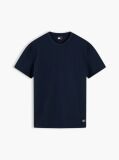 Blue Washed Ottoman Waffle Knit T-Shirt  Men
