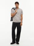 Brown Washed Ottoman Waffle Knit T-Shirt  Men