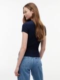Blue Essential Slim Rib-Knit T-Shirt  Women