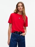Red Boxy Badge Tee  Women