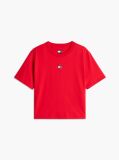 Red Boxy Badge Tee  Women