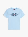 Μπλε T-Shirt Ribbed Σε Στενή Γραμμή Με Σημαία  Γυναίκες