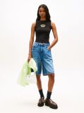 Black Bubble Logo Slim Tank Top  Women