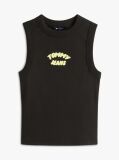 Black Bubble Logo Slim Tank Top  Women