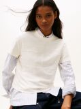 White Tonal Logo Crew Neck T-Shirt  Women