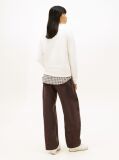 Beige Tonal Tommy Flag Sweatshirt  Women