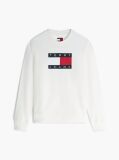 Άσπρο Tonal Φούτερ Με Tommy Σημαία  Γυναίκες