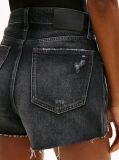 Denim Distressed Raw Hem Denim Shorts  Women