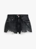 Denim Distressed Raw Hem Denim Shorts  Women