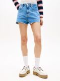 Denim Raw Hem Faded Denim Shorts  Women