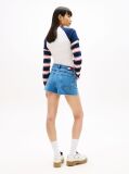 Denim Raw Hem Faded Denim Shorts  Women