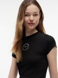 Μαύρο T-Shirt Σε Στενή Γραμμή  Γυναίκες