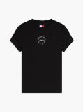 Μαύρο T-Shirt Σε Στενή Γραμμή  Γυναίκες