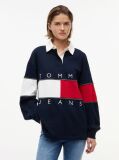 Μπλε Oversized Μπλούζα Πόλο Με Σημαία Tommy  Γυναίκες
