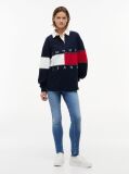 Μπλε Oversized Μπλούζα Πόλο Με Σημαία Tommy  Γυναίκες