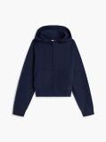Μπλε Hoody Σε Boxy Γραμμή Με Φερμουάρ  Γυναίκες