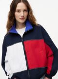 Μπλε Oversized Αντιανεμικό Τζάκετ Με Λογότυπο Στην Πλάτη  Γυναίκες