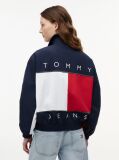 Μπλε Oversized Αντιανεμικό Τζάκετ Με Λογότυπο Στην Πλάτη  Γυναίκες