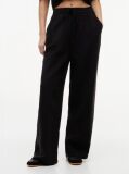 Black Crinkle Textured Loose Trousers  Women
