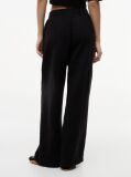 Black Crinkle Textured Loose Trousers  Women