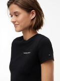 Μαύρο T-Shirt Jersey Σε Στενή Γραμμή  Γυναίκες
